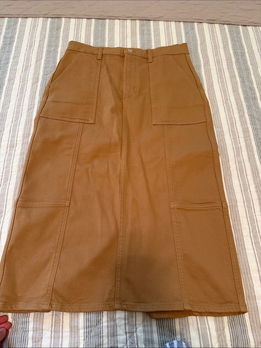 Rails Brown Cargo-Style Midi Skirt